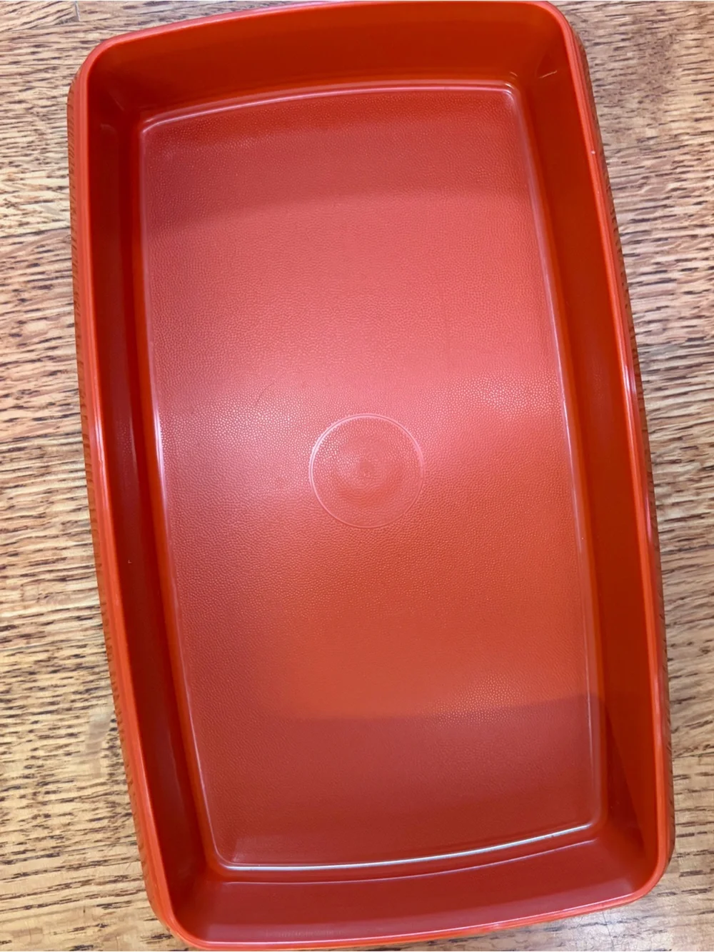 Lot of 4 Vintage Tupperware Paprika Red 816 817 Deli Keepers Lids 9x5 Containers
